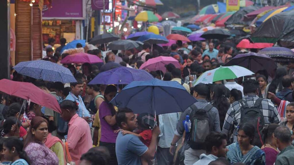 Puja shopping in New Market, Kolkata. Photo: Rajib Basu